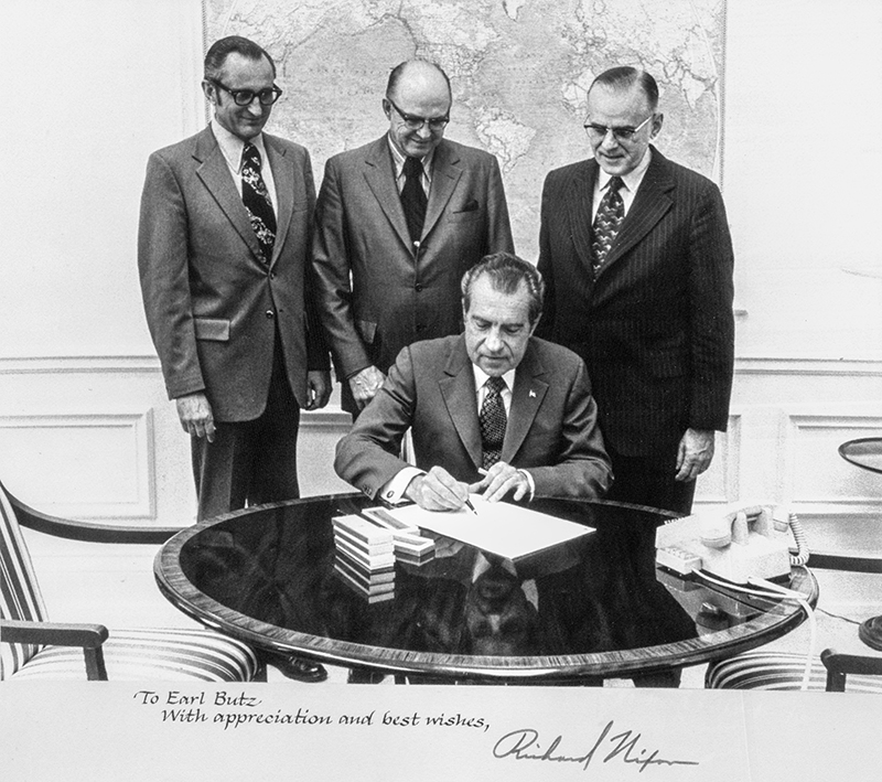 Richard Nixon signing Rural Development Act of 1972 