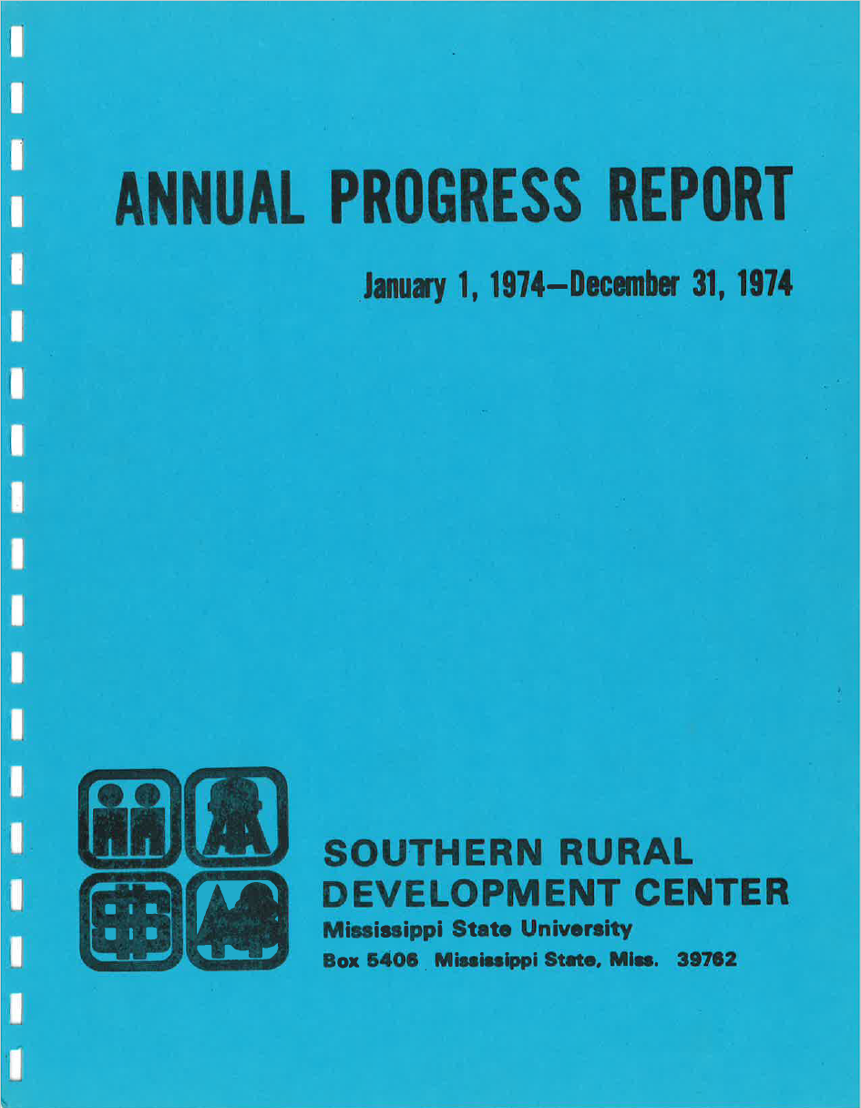 Cover of SRDC Annual Report from 1974