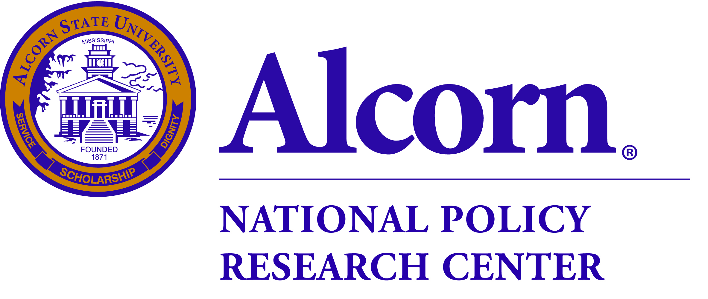 Logo with text Alcorn National Policy Research Center