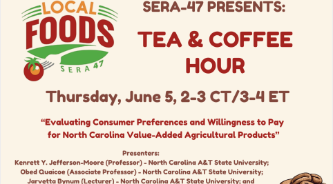 Flyer for June 5, 2025 SERA-47 Tea and Coffee webinar event