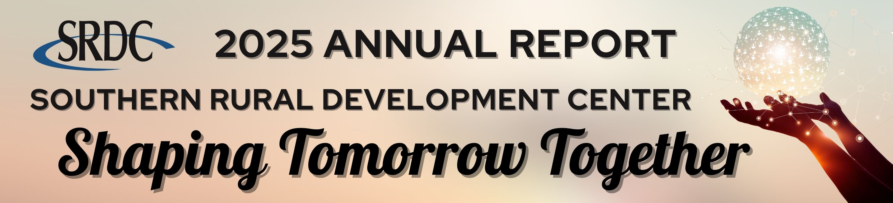 Banner for the 2025 Annual Report with text: Shaping Tomorrow Together